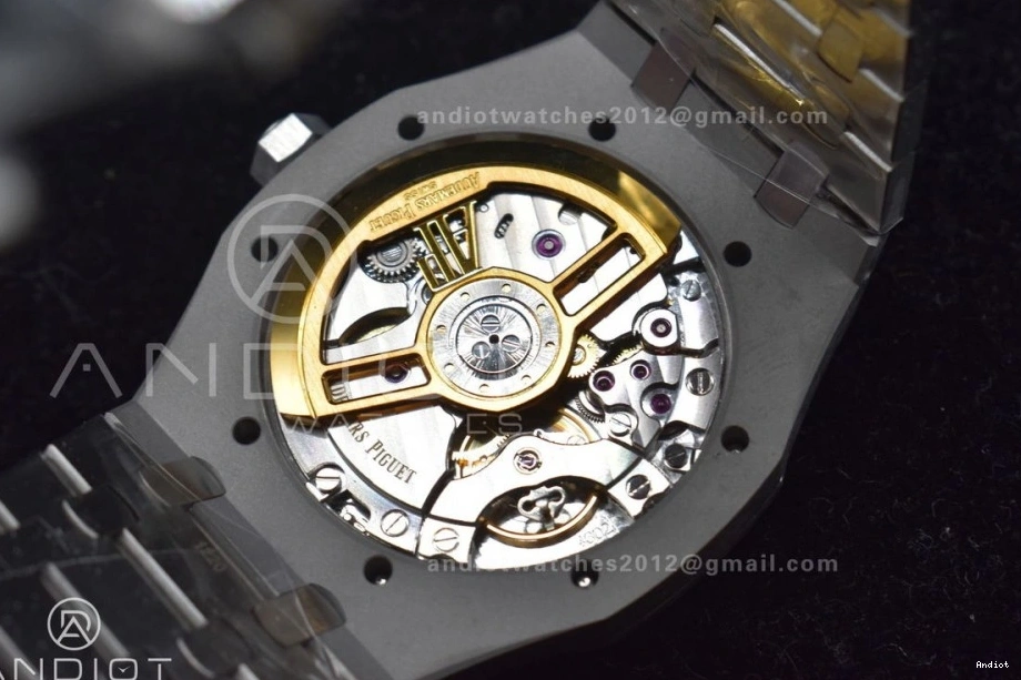 Dial Clone on 41mm Super 15500 Textured 1:1 Best Royal SS Bracelet Oak Black SS APSF Edition A4302 0517